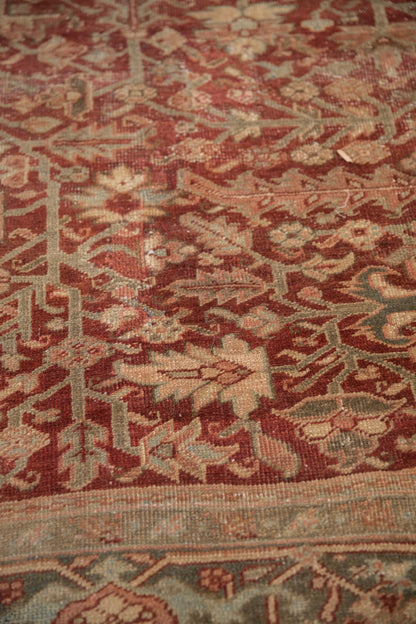8x11.5 Vintage Fine Distressed Heriz Carpet