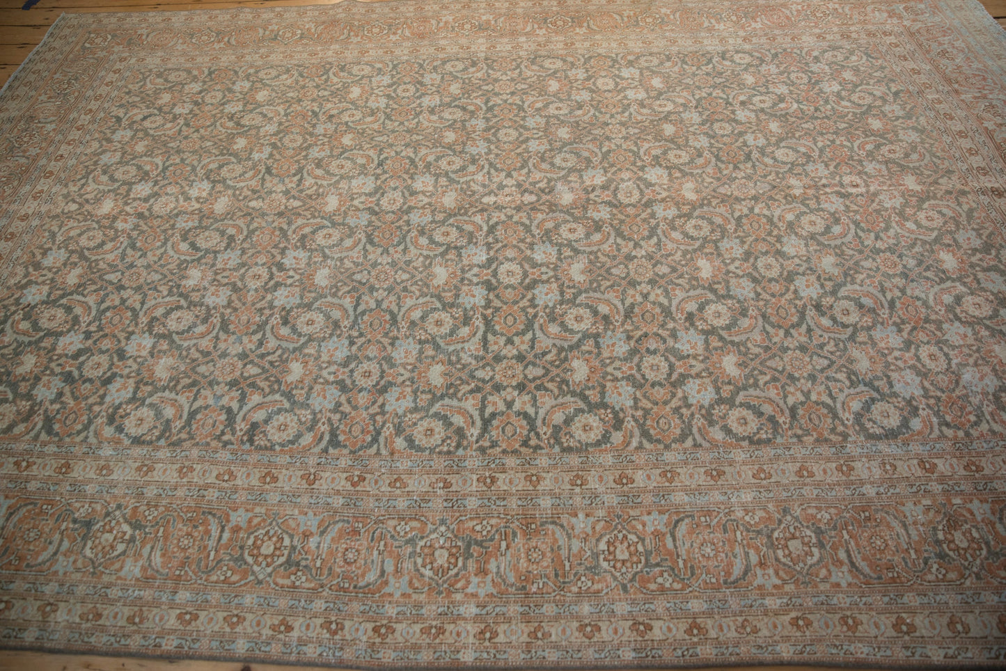 7.5x11 Vintage Distressed Tabriz Carpet