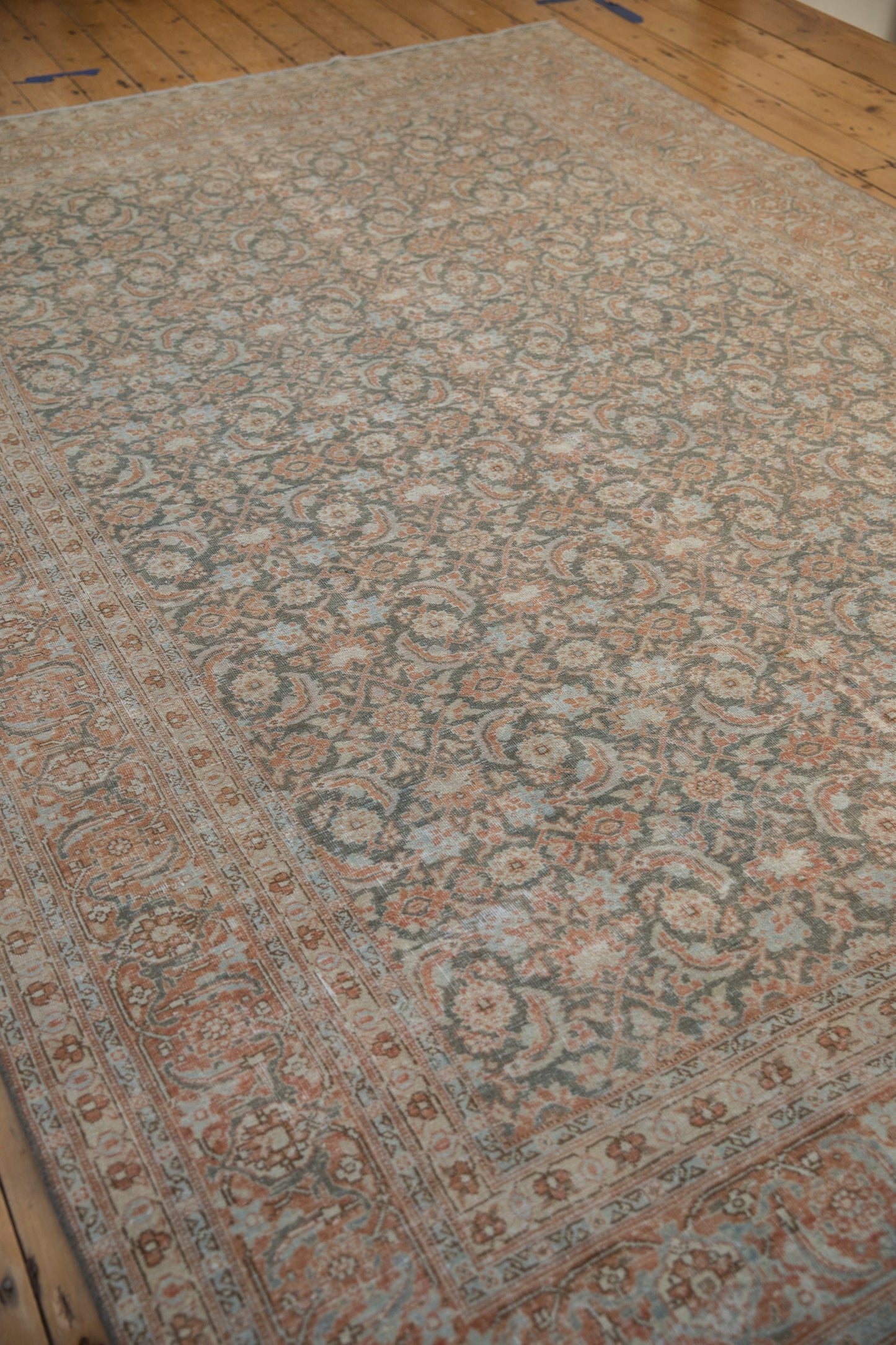 7.5x11 Vintage Distressed Tabriz Carpet