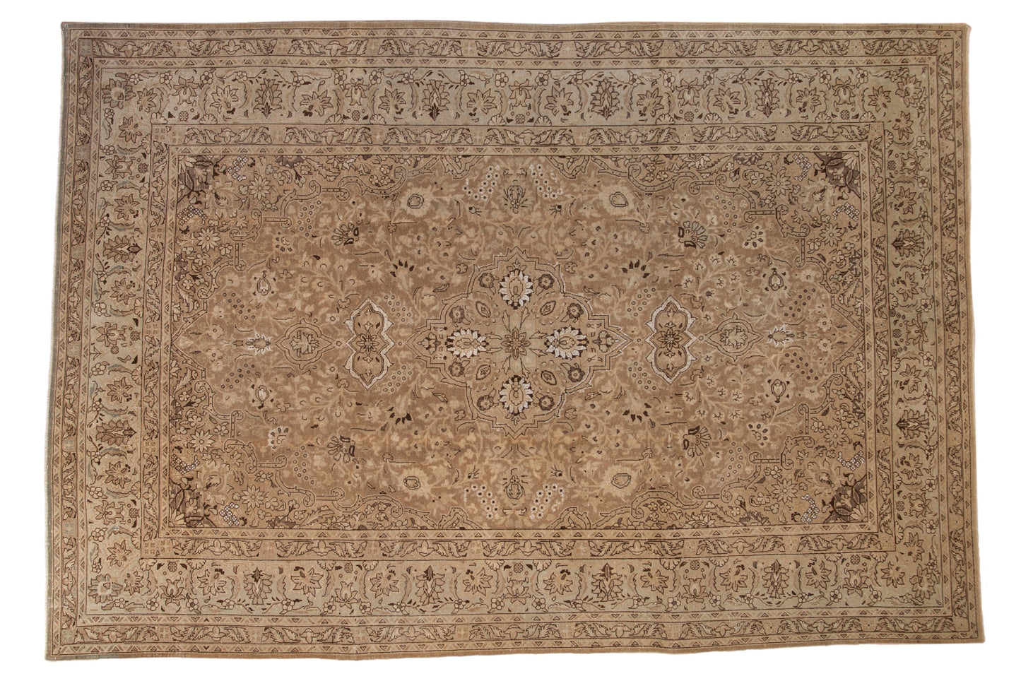 7.5x10.5 Vintage Distressed Tabriz Carpet