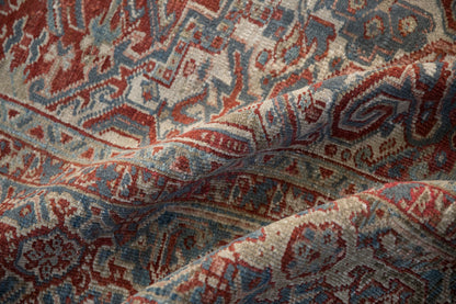 8x11 Vintage Distressed Heriz Carpet