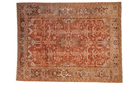 8x10.5 Vintage Distressed Mehrivan Carpet