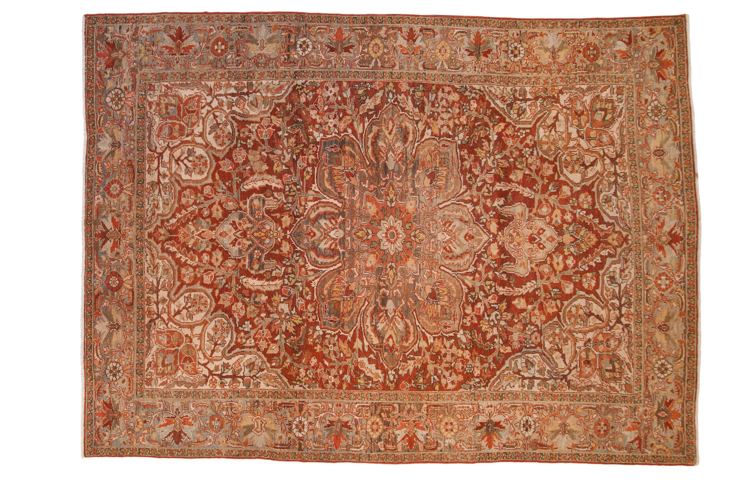 8x11 Vintage Distressed Ahar Carpet