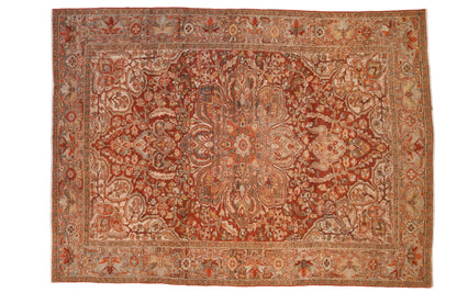 8x11 Vintage Distressed Ahar Carpet