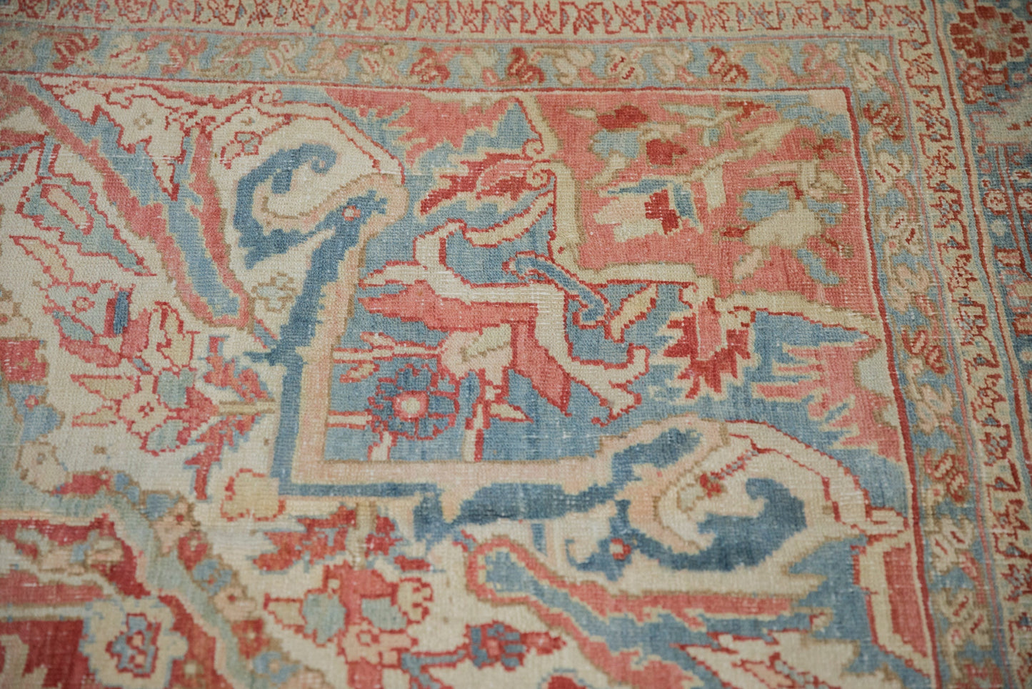 10x13 Vintage Distressed Heriz Carpet