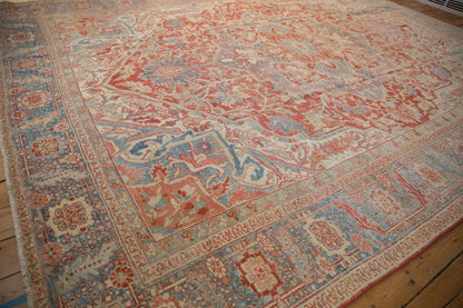 10x13 Vintage Distressed Heriz Carpet