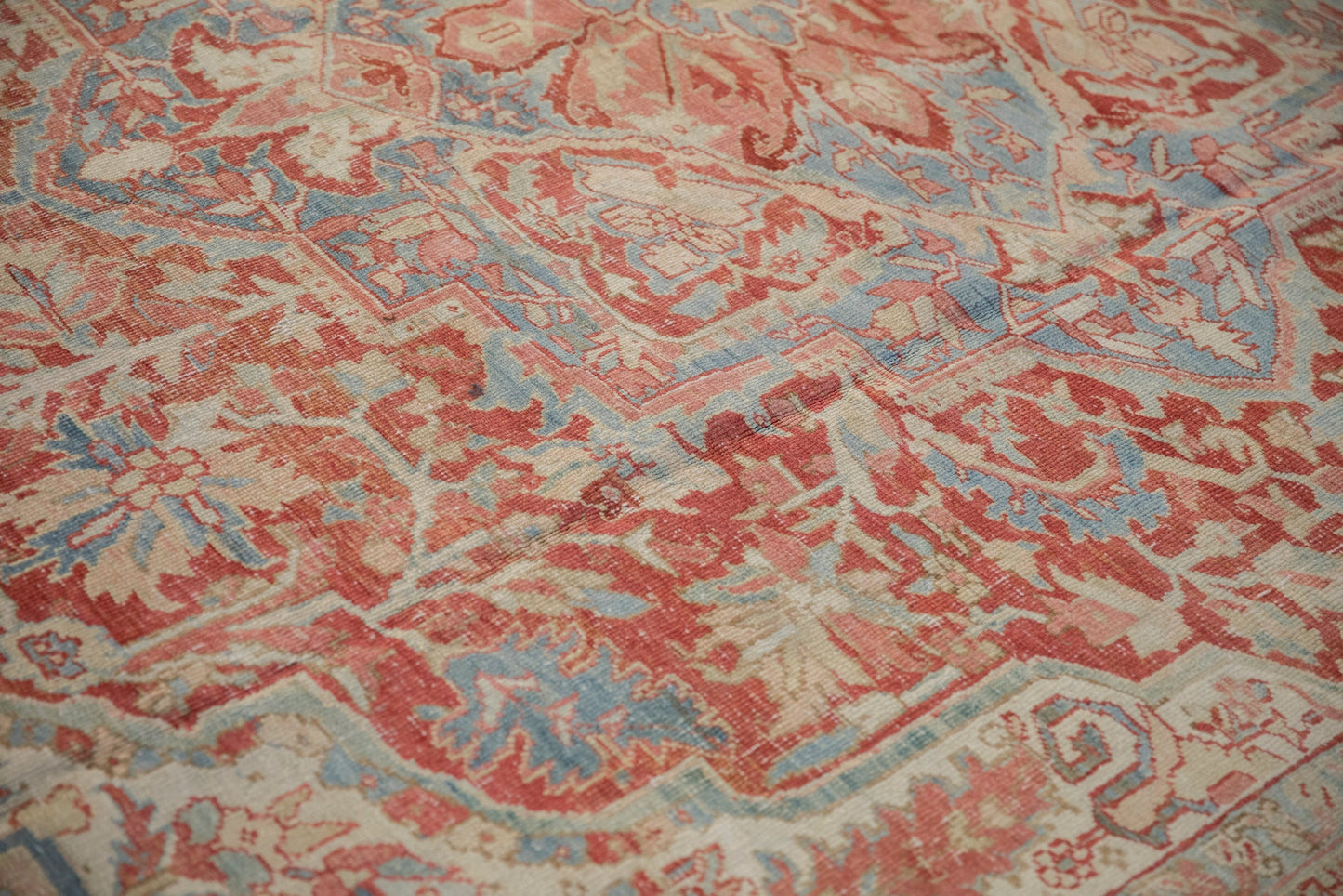 10x13 Vintage Distressed Heriz Carpet