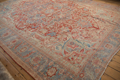 10x13 Vintage Distressed Heriz Carpet
