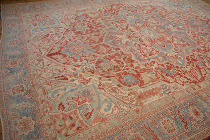 10x13 Vintage Distressed Heriz Carpet