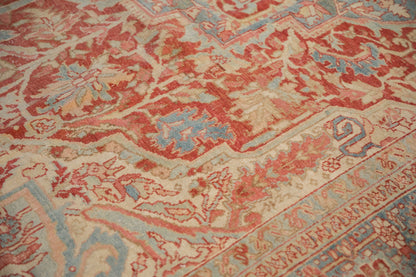 10x13 Vintage Distressed Heriz Carpet