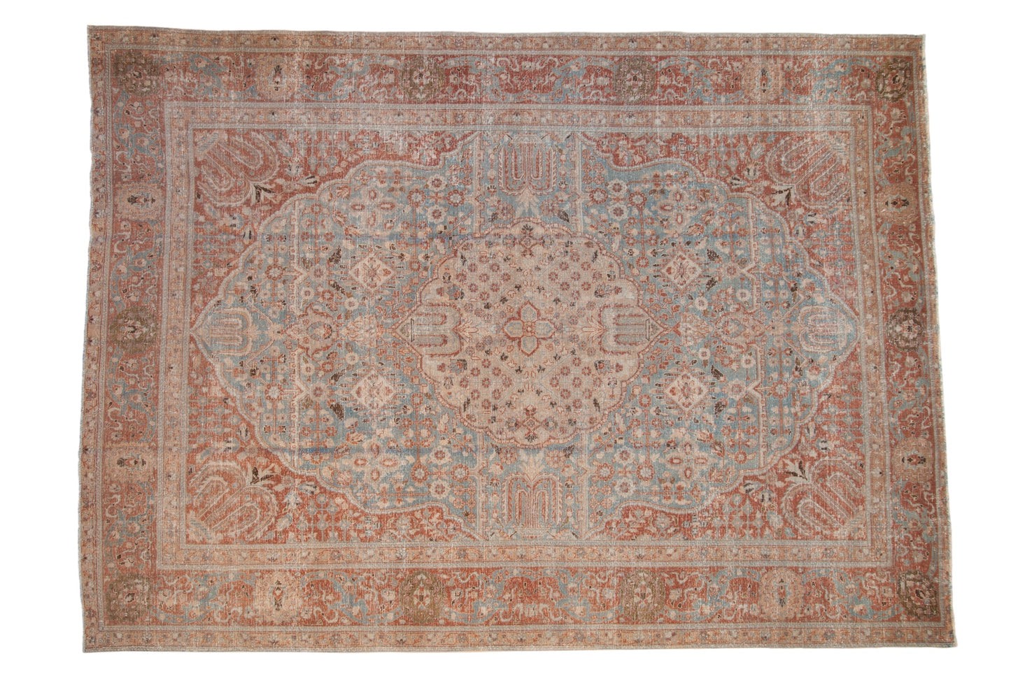 8x11 Vintage Distressed Tabriz Carpet