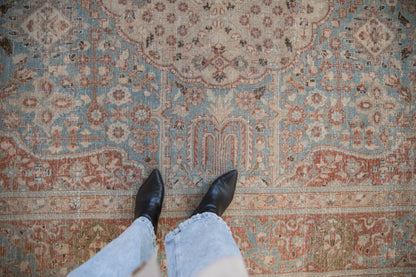 8x11 Vintage Distressed Tabriz Carpet