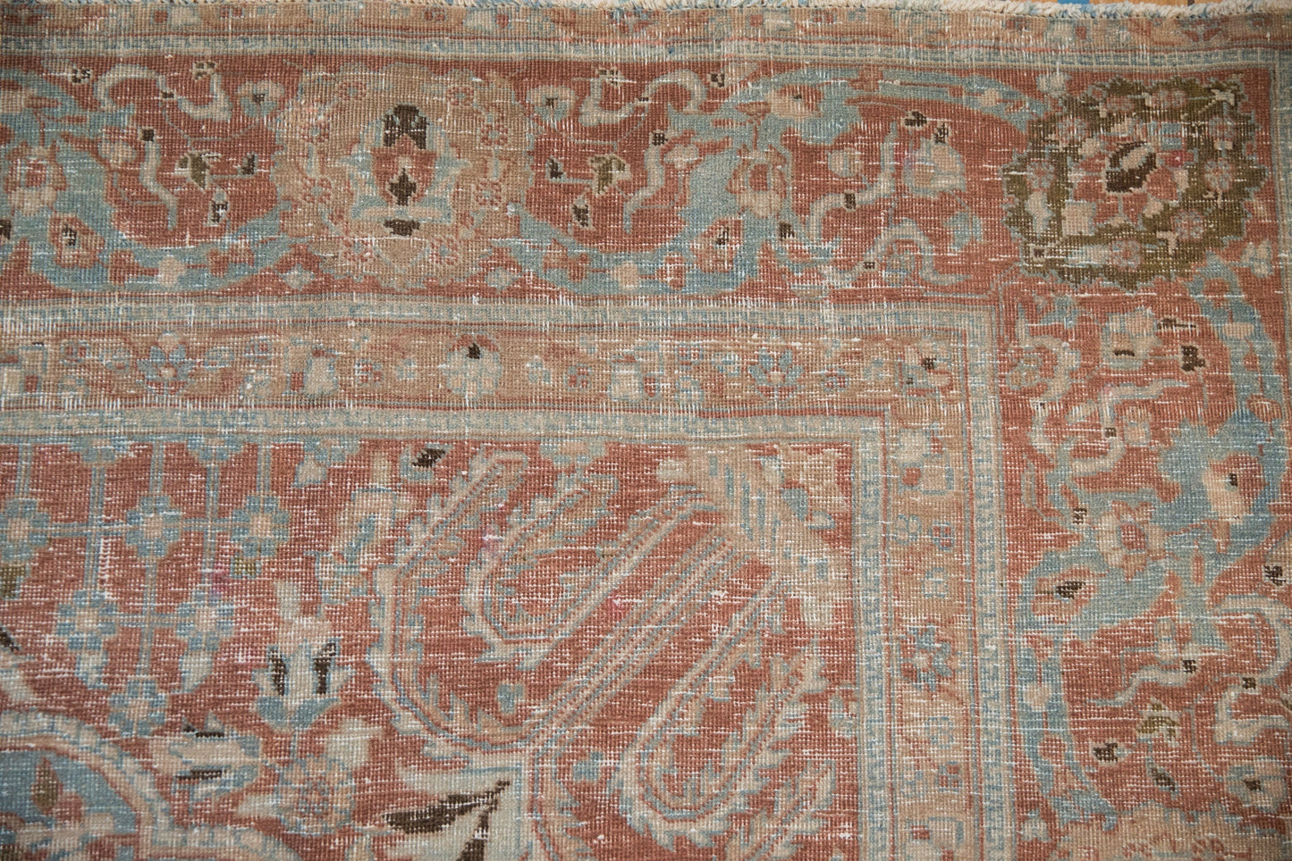 8x11 Vintage Distressed Tabriz Carpet