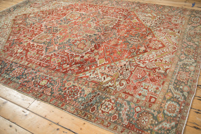8x10.5 Vintage Distressed Heriz Carpet