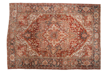8x11 Vintage Distressed Heriz Carpet