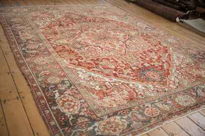 8x11 Vintage Distressed Heriz Carpet