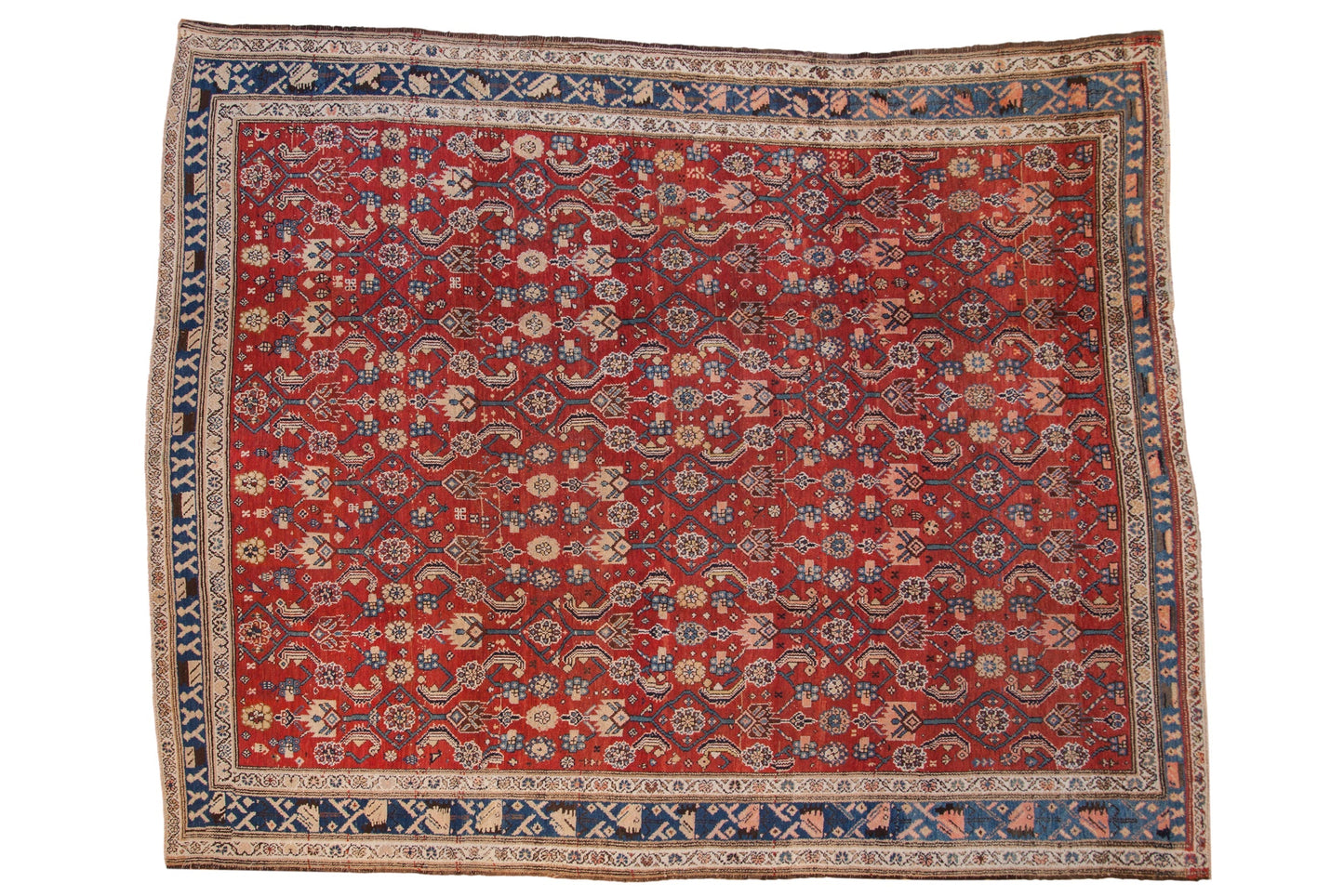 8.5x10.5 Vintage Kurdish Hamadan Carpet