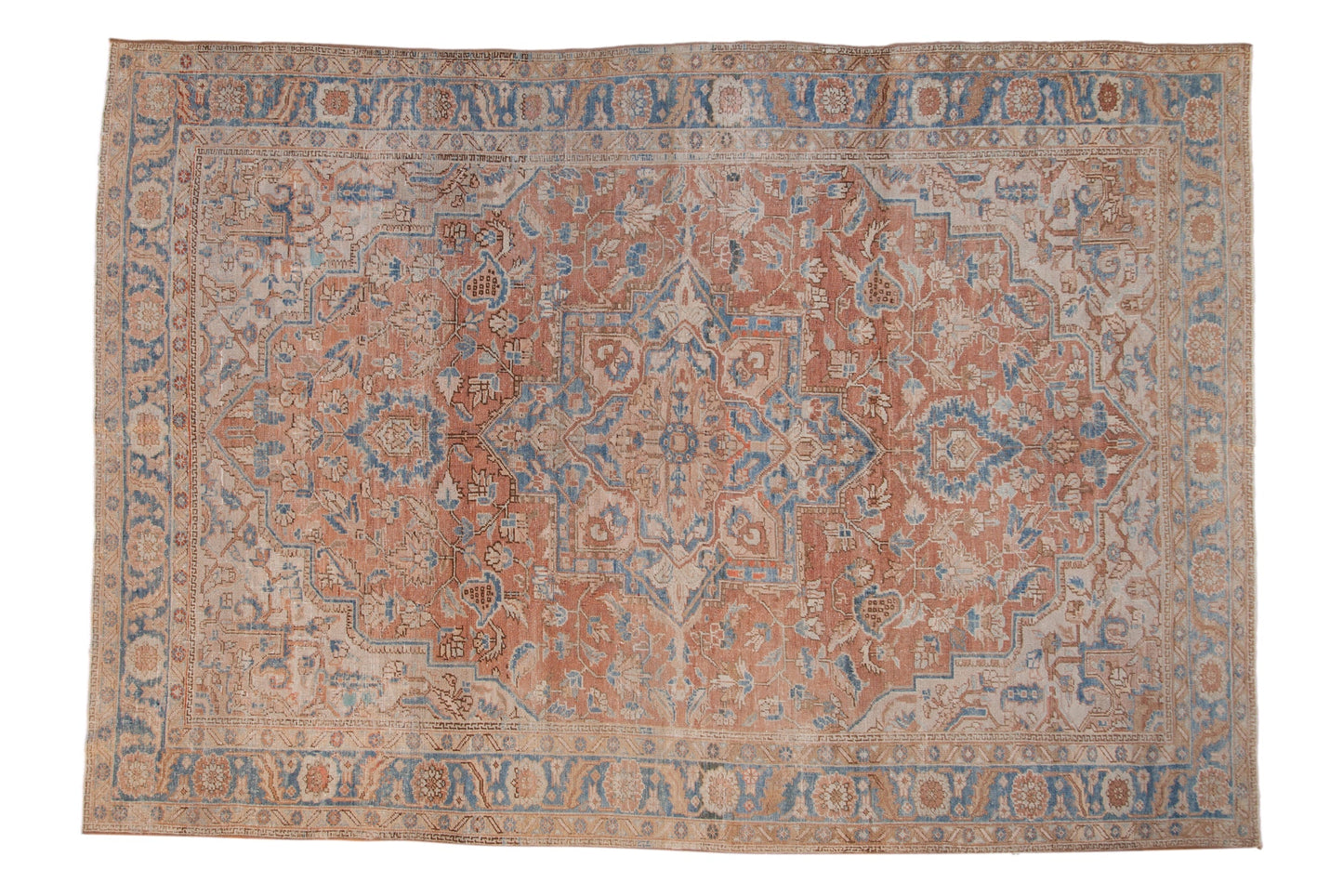 6.5x9.5 Vintage Distressed Heriz Carpet