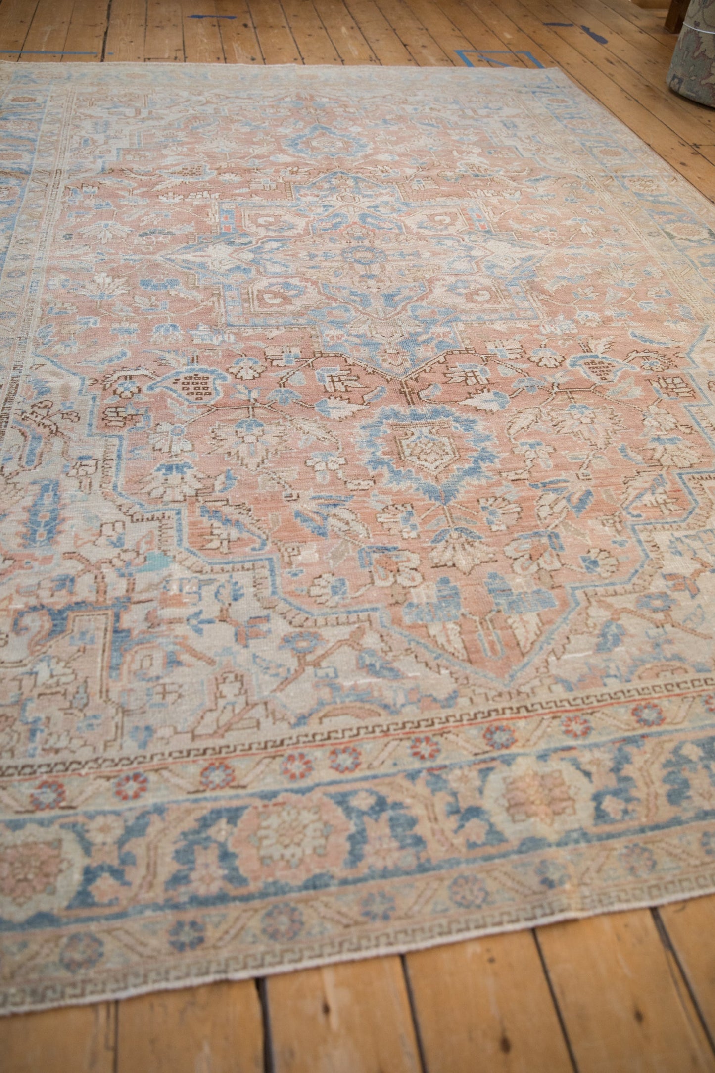 6.5x9.5 Vintage Distressed Heriz Carpet