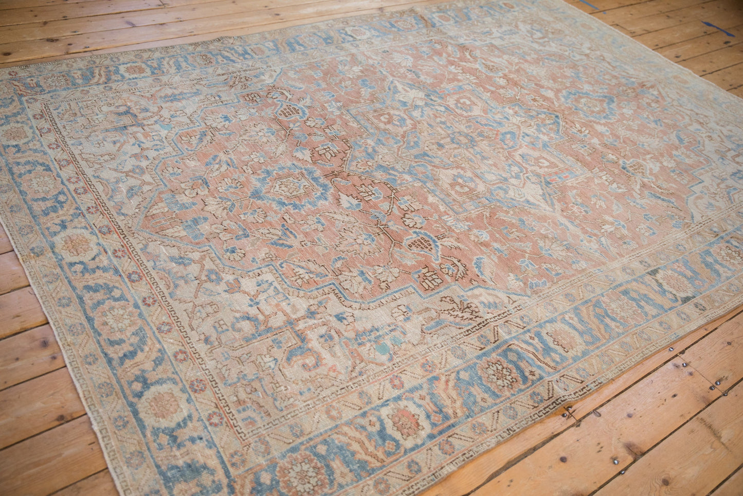 6.5x9.5 Vintage Distressed Heriz Carpet