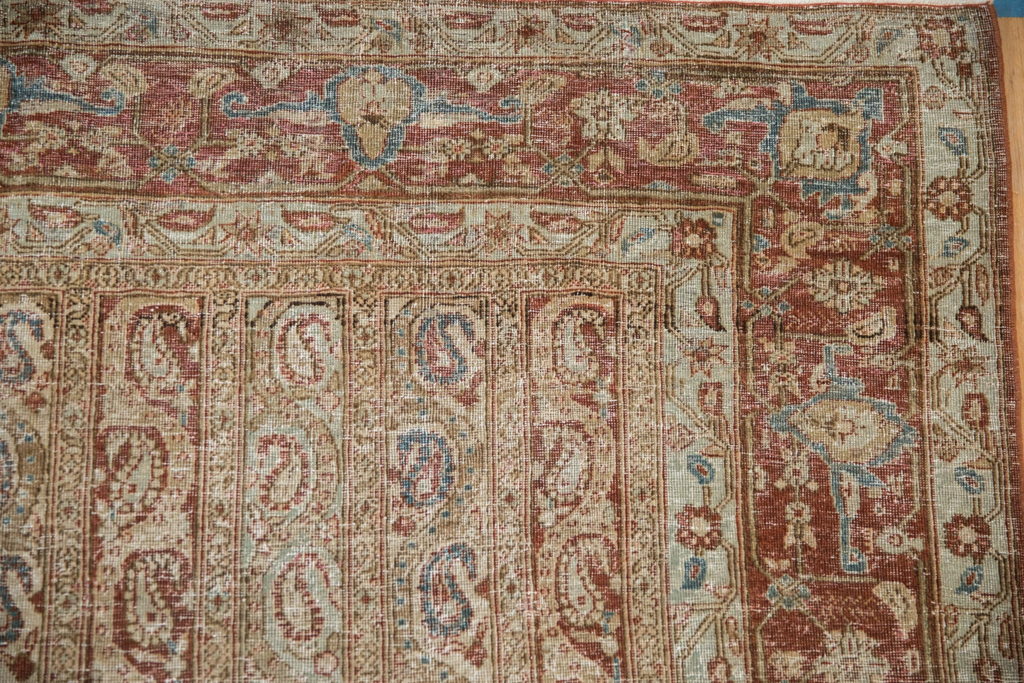 7.5x10.5 Vintage Distressed Qom Carpet