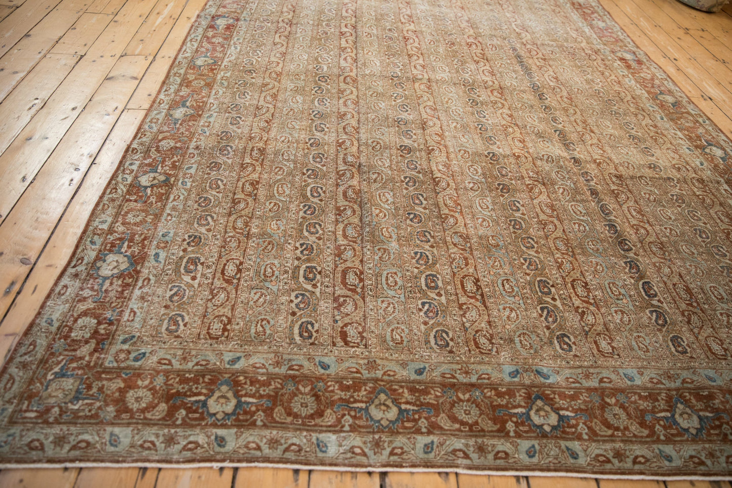 7.5x10.5 Vintage Distressed Qom Carpet