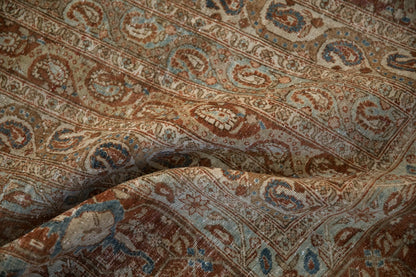 7.5x10.5 Vintage Distressed Qom Carpet