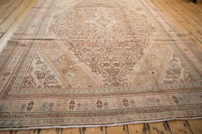 7x10 Vintage Distressed Overdyed Bibikabad Carpet