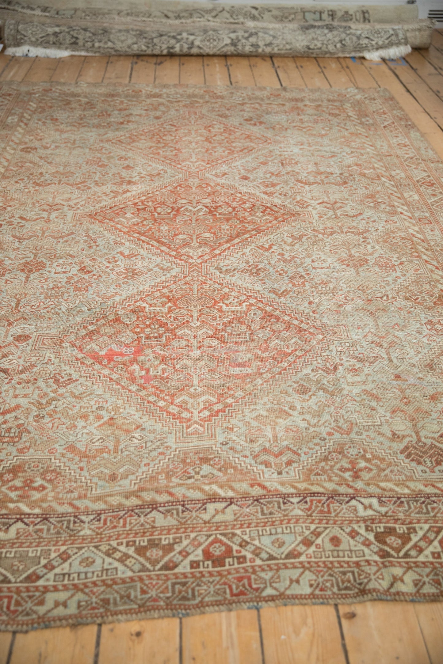 7x10 Vintage Distressed Shiraz Carpet