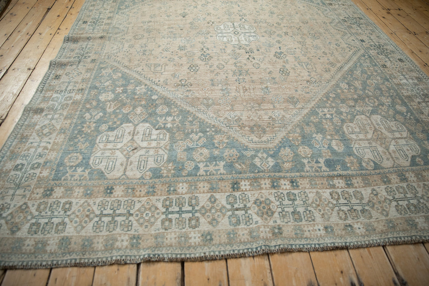 7x10 Vintage Distressed Qashqai Carpet