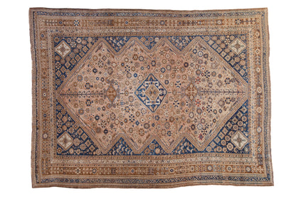 7.5x9.5 Vintage Distressed Qashqai Carpet