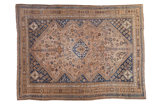 7.5x9.5 Vintage Distressed Qashqai Carpet