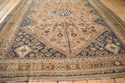 7.5x9.5 Vintage Distressed Qashqai Carpet