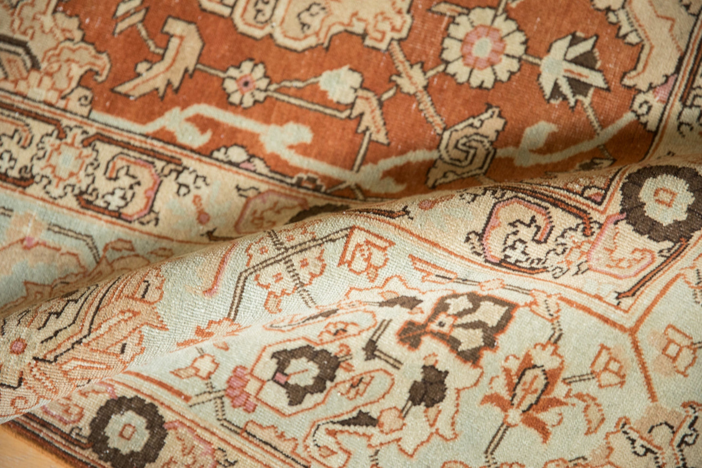 9.5x12.5 Vintage Distressed Tabriz Carpet