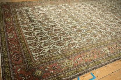 10x15.5 Vintage Distressed Hamadan Carpet