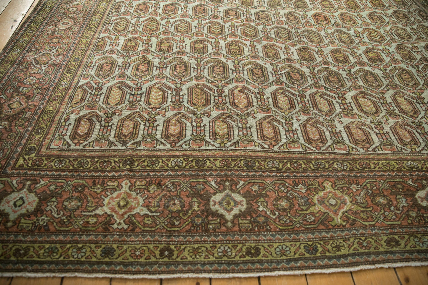 10x15.5 Vintage Distressed Hamadan Carpet