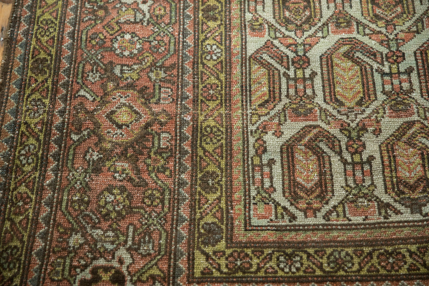 10x15.5 Vintage Distressed Hamadan Carpet