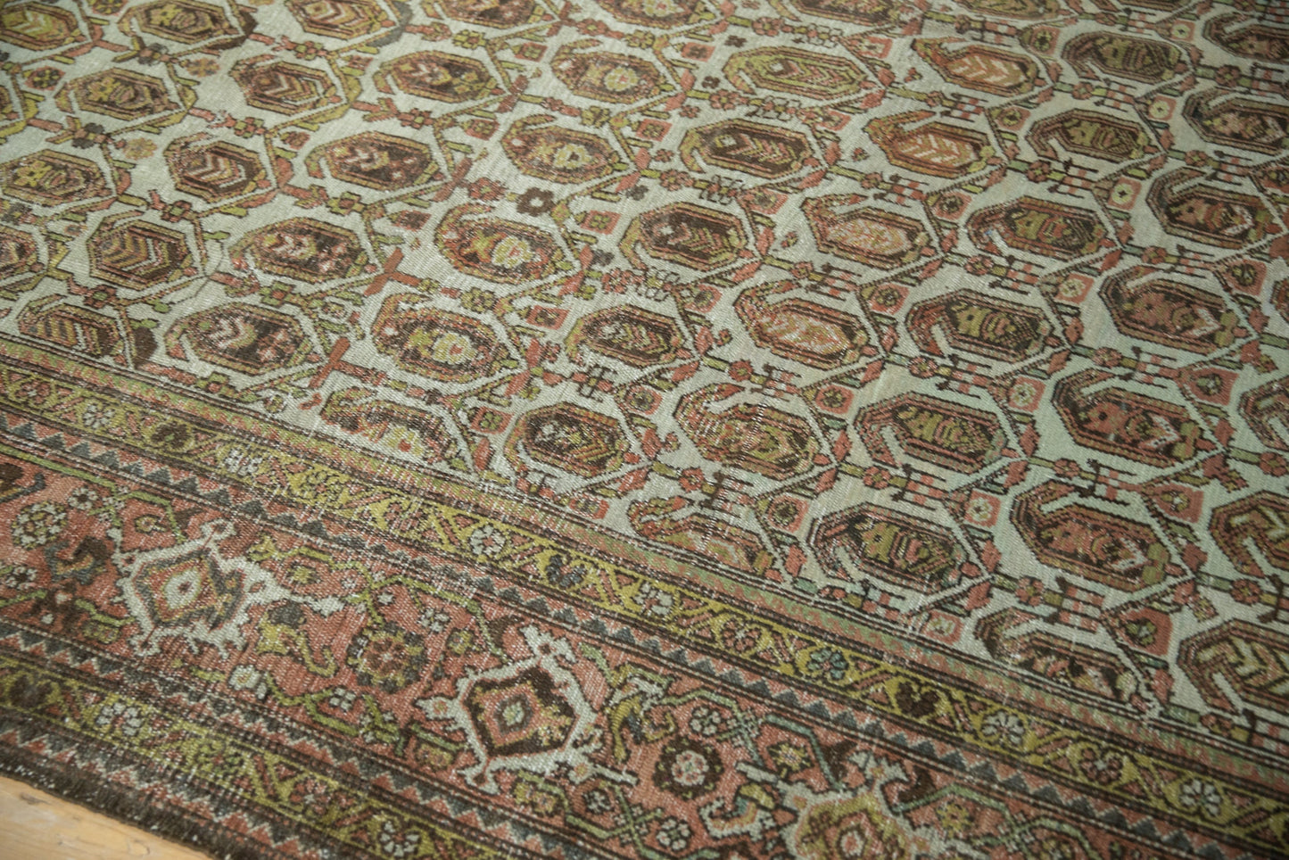 10x15.5 Vintage Distressed Hamadan Carpet
