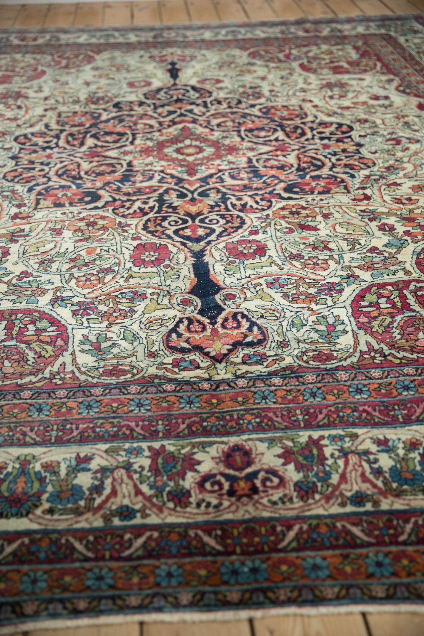 9x10 Antique Fine Kerman Square Carpet