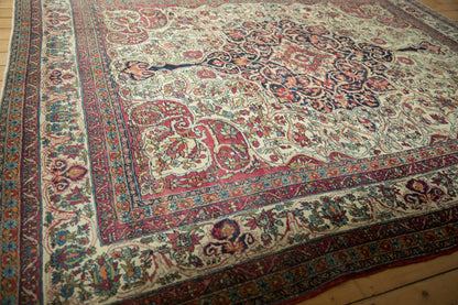 9x10 Antique Fine Kerman Square Carpet