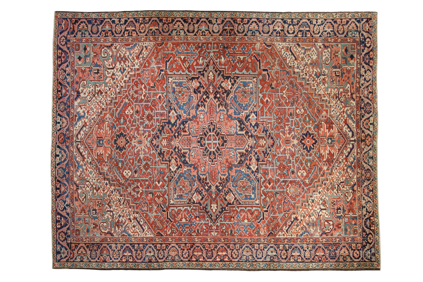 9.5x12 Vintage Heriz Carpet