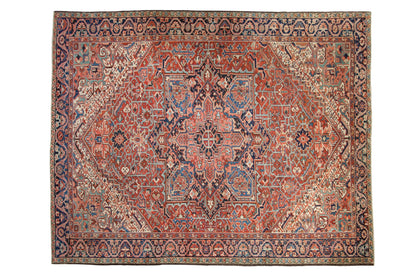 9.5x12 Vintage Heriz Carpet