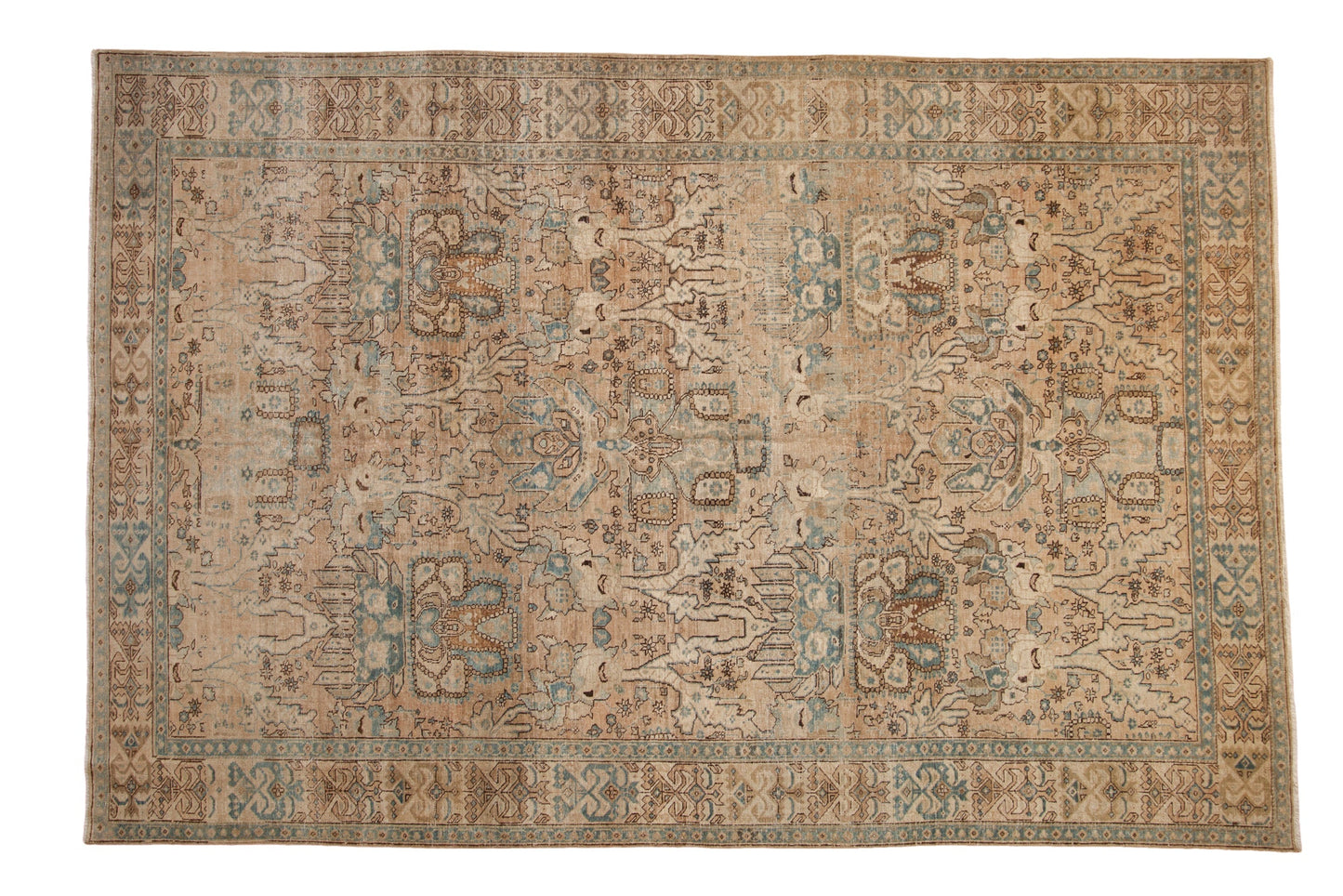 7x11 Vintage Distressed Tabriz Carpet