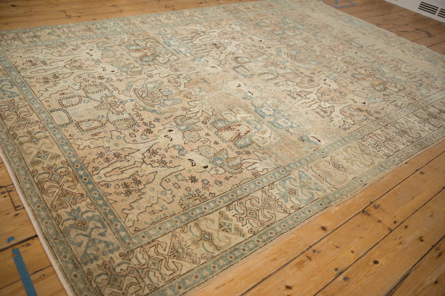 7x11 Vintage Distressed Tabriz Carpet