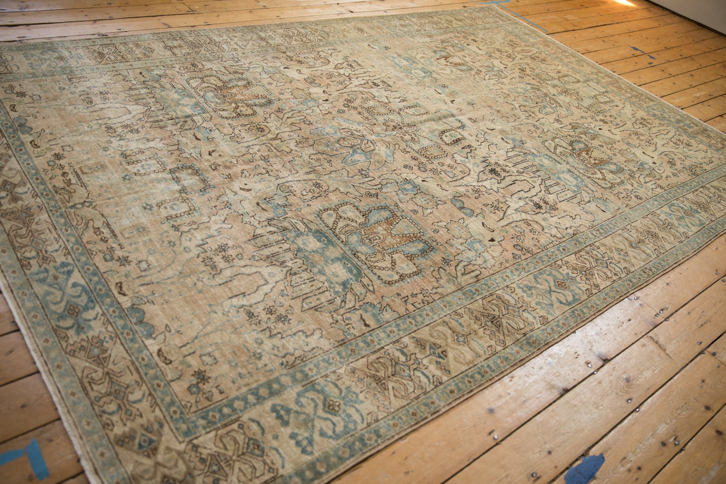 7x11 Vintage Distressed Tabriz Carpet