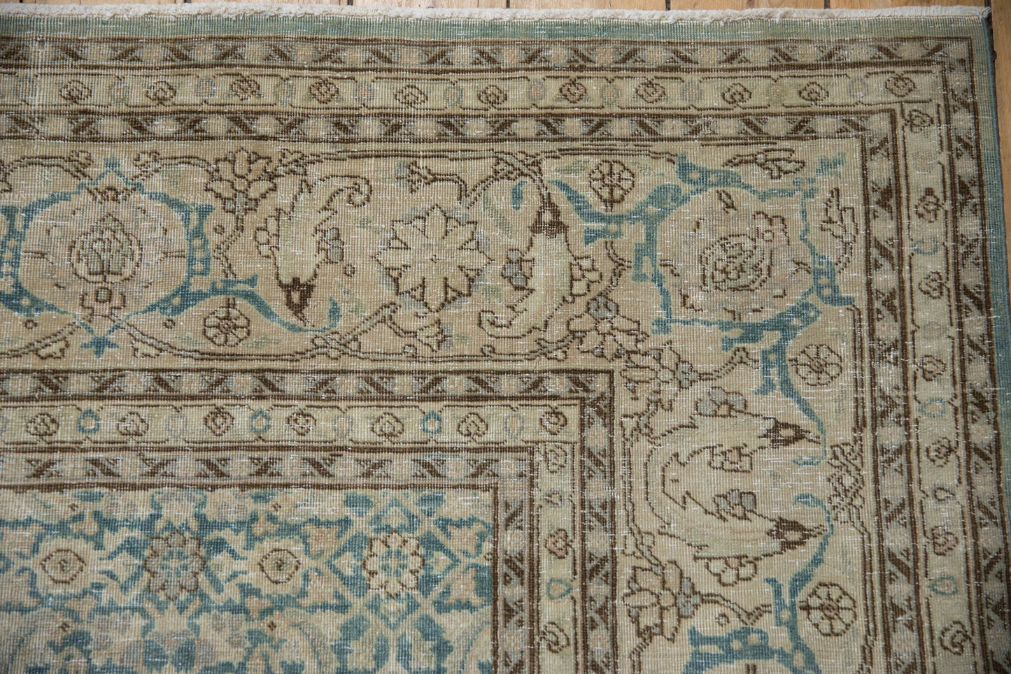 7x10 Vintage Distressed Tabriz Carpet