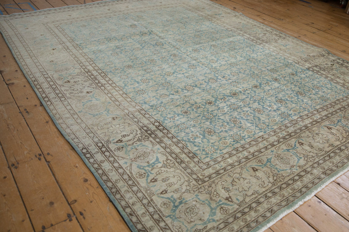 7x10 Vintage Distressed Tabriz Carpet