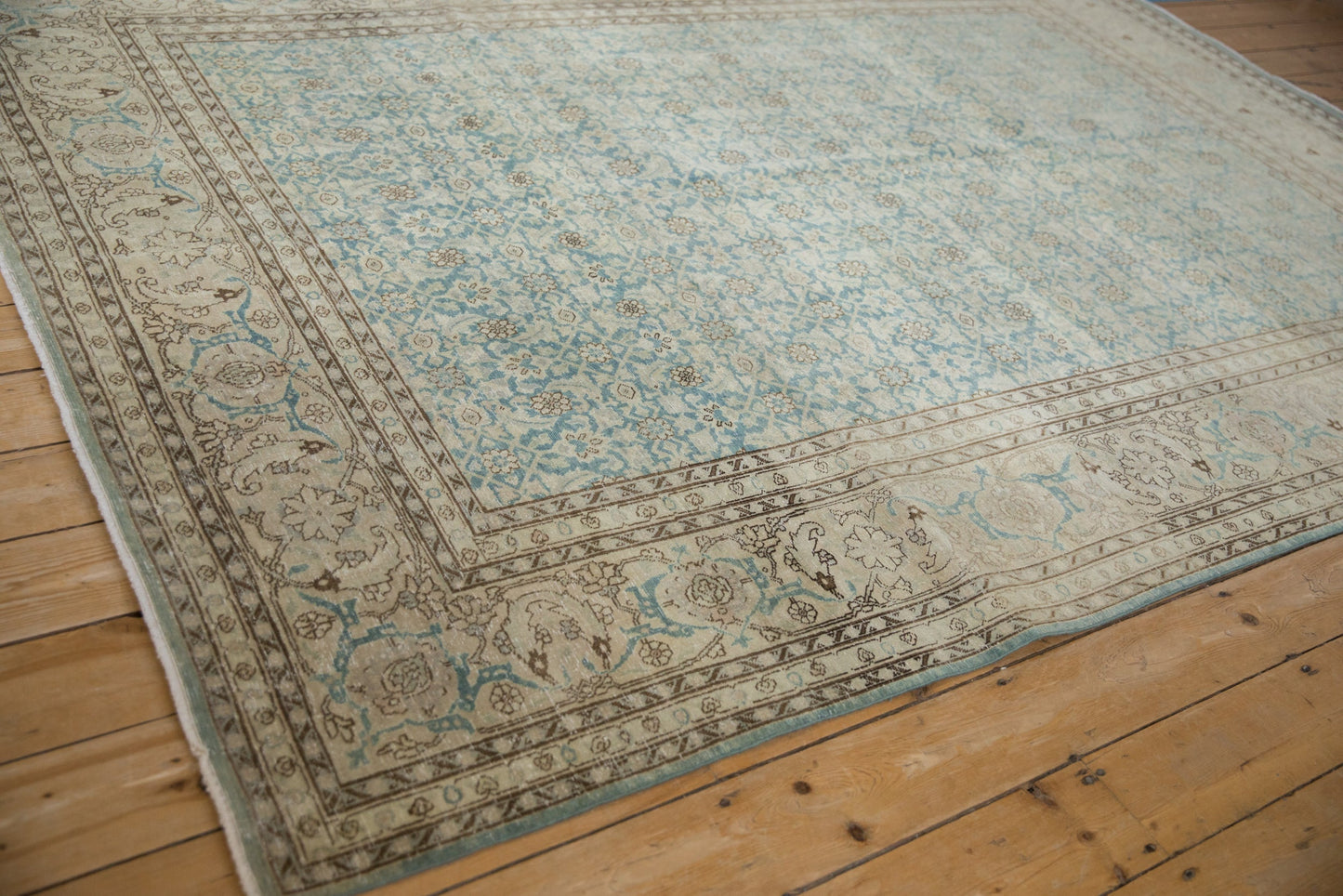 7x10 Vintage Distressed Tabriz Carpet