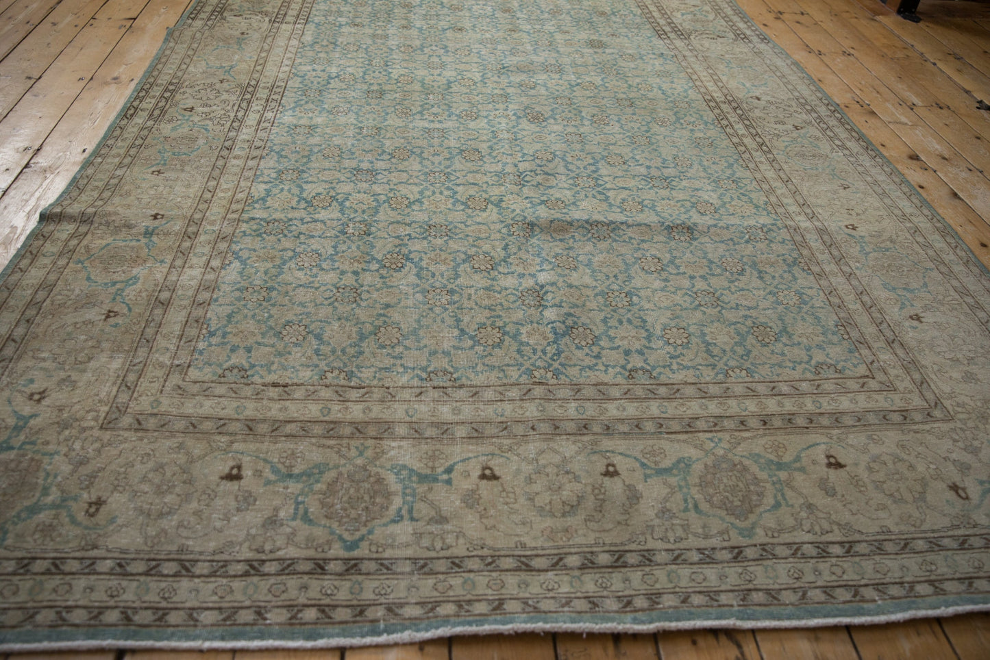 7x10 Vintage Distressed Tabriz Carpet