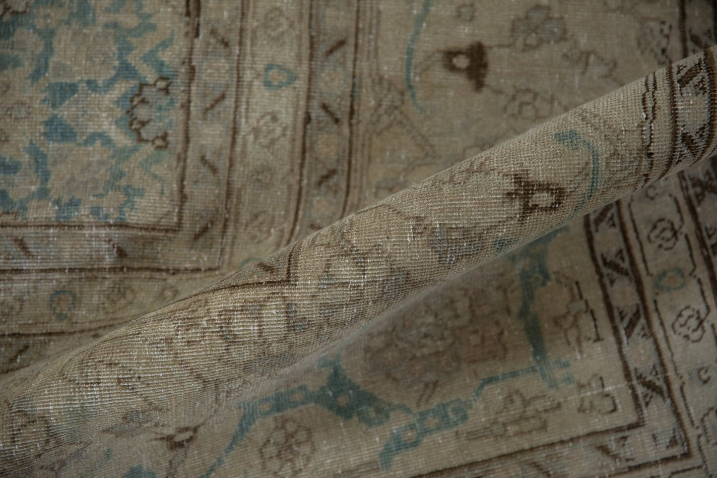 7x10 Vintage Distressed Tabriz Carpet